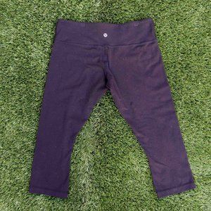 Lululemon Black Wunder Under Crops, Capri Leggings, Yoga Pants, Size 10
